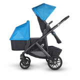 UPPAbaby 2015 VISTA - Aluminum Silver Frame Convertible Stroller Denny Red