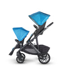 UPPAbaby 2015 VISTA - Aluminum Silver Frame Convertible Stroller Denny Red