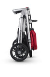 UPPAbaby 2015 VISTA - Aluminum Silver Frame Convertible Stroller Denny Red