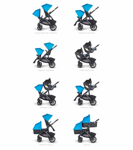 uppababy vista 2015 double 2015 UPPAbaby VISTA Convertible Stroller - Aluminum Silver Frame
