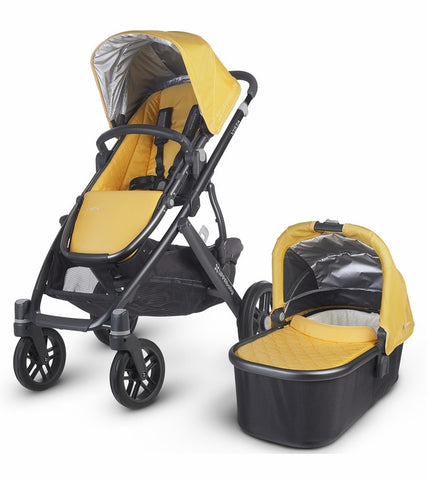 uppababy maya yellow 2015 UPPAbaby VISTA Convertible Stroller - Carbon Black Frame